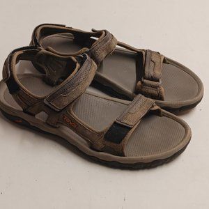 Teva  Hudson Beige Leather Strap Hiking Sports Outdoor Sandals Men US 13 1002433